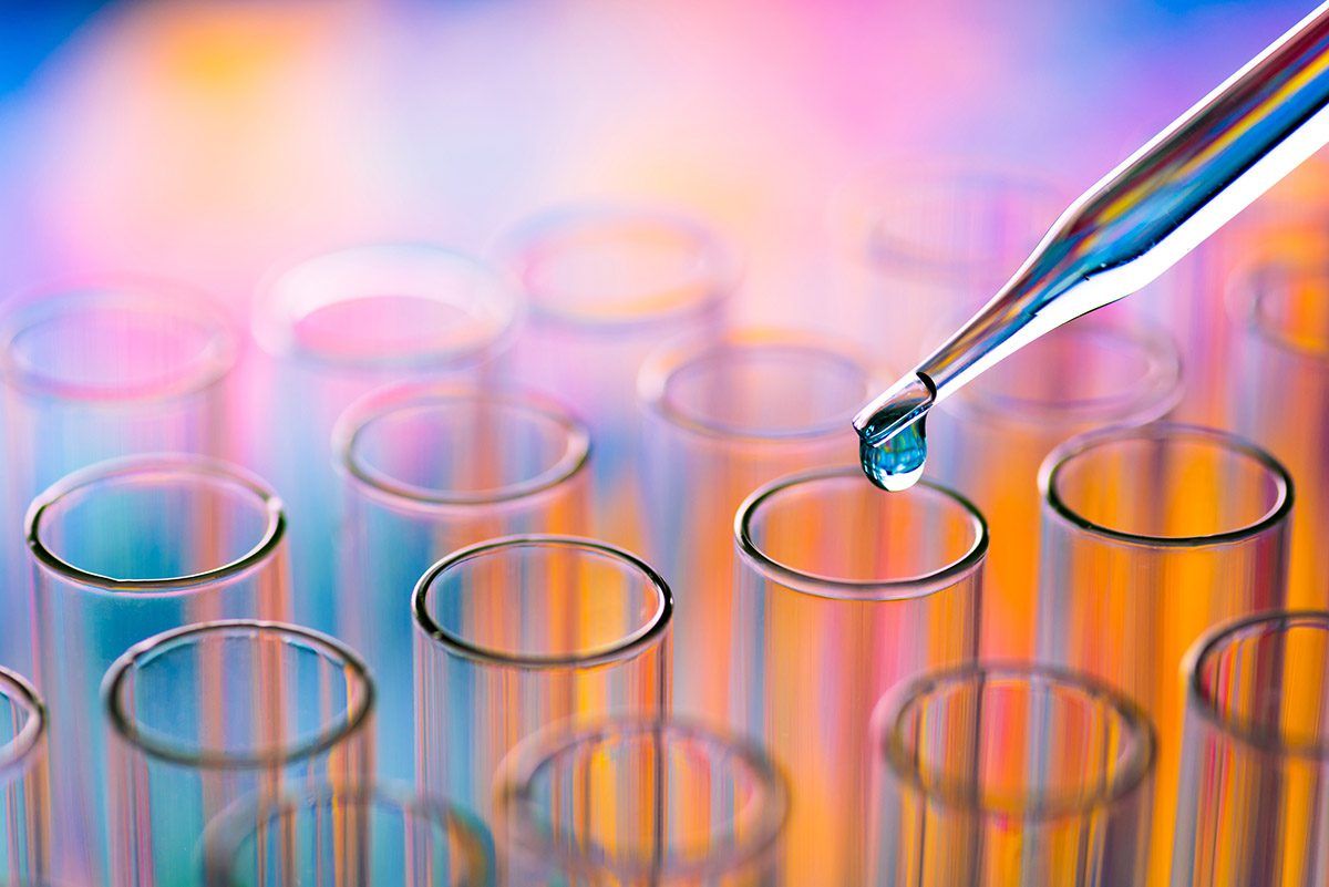 Science laboratory test tubes.